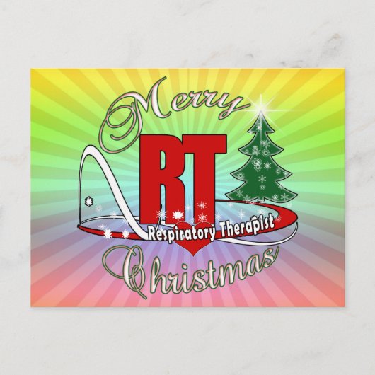 Cartes Pour Fêtes Annuelles CHRISTMAS RT Respiratory Therapy (Devant)
