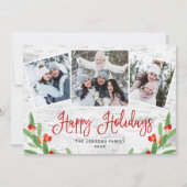 Cartes Pour Fêtes Annuelles Christmas Rustic Birch Bark (Devant)