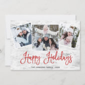 Cartes Pour Fêtes Annuelles Christmas Rustic Birch Bark (Devant)