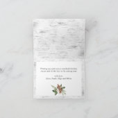 Cartes Pour Fêtes Annuelles Christmas Rustic Birch Bark (Intérieur)