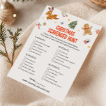 Cartes Pour Fêtes Annuelles Christmas Scavenger Hunt Game<br><div class="desc">Turn your celebration into an adventure with our Christmas Scavenger Hunt Printable! A festive activity full of surprises and joy.
76SE C</div>