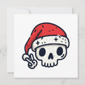Cartes Pour Fêtes Annuelles Christmas Skeleton Père Noël (Devant)