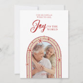 Cartes Pour Fêtes Annuelles Christmas Snowflakes Joy To The World Arch Photo (Devant)