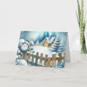Cartes Pour Fêtes Annuelles Christmas Snowman