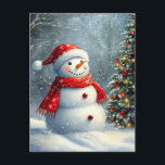 Cartes Pour Fêtes Annuelles Christmas Snowman<br><div class="desc">Faites des souvenirs avec votre famille ce Noël</div>