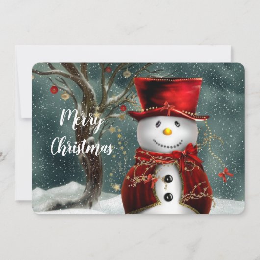 Cartes Pour Fêtes Annuelles Christmas Snowman (Devant)