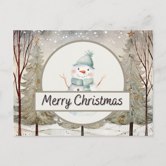 Cartes Pour Fêtes Annuelles Christmas Snowman (Devant)