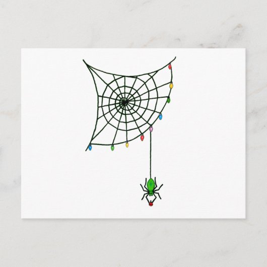Cartes Pour Fêtes Annuelles Christmas Spider Web Lights Goth Holiday (Devant)