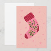 Cartes Pour Fêtes Annuelles Christmas Stocking (Devant / Derrière)