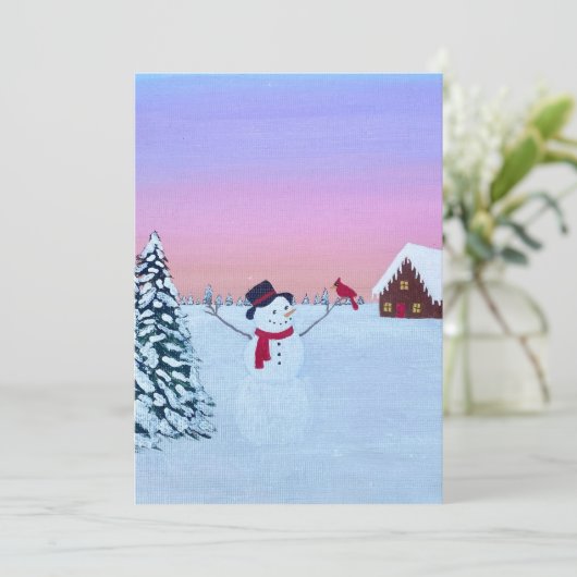 Cartes Pour Fêtes Annuelles Christmas sunset (Debout devant)