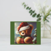 Cartes Pour Fêtes Annuelles Christmas Teddy Bear 2 (Debout devant)