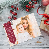 Cartes Pour Fêtes Annuelles Christmas Time burgundi happy Holidays photo