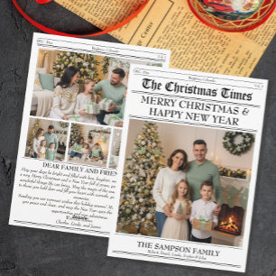 Cartes Pour Fêtes Annuelles Christmas Times Family Photo Journal Newsletter