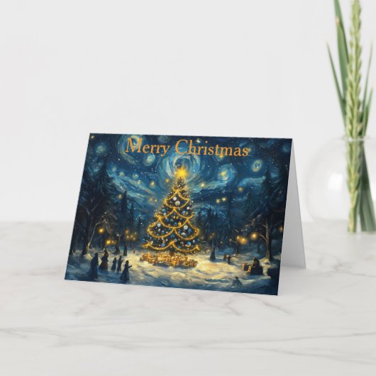 Cartes Pour Fêtes Annuelles Christmas Tree at Christmas (Devant)