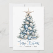 Cartes Pour Fêtes Annuelles Christmas Tree Beach (Devant)