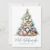 Cartes Pour Fêtes Annuelles Christmas Tree Beach Mele Kalikimaka (Devant)