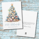 Cartes Pour Fêtes Annuelles Christmas Tree Beach Mele Kalikimaka<br><div class="desc">Entrez dans l'esprit des vacances avec cette carte de Noël unique avec un arbre de Noël fait de coquillages et d'étoiles de mer. Parfait pour envoyer des voeux de vacances balnéaires, cette carte est idéale pour toute personne vivant dans des endroits tropicaux comme la Floride, Hawaii, ou les Bahamas, ou...</div>