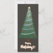 Cartes Pour Fêtes Annuelles Christmas Tree Design Long Holiday Card (Devant)