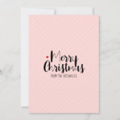 Cartes Pour Fêtes Annuelles Christmas Tree Faux Embossed Distressed Chic Pink (Dos)