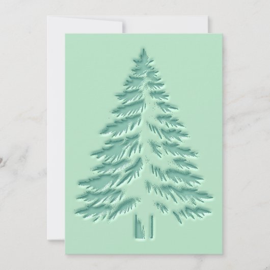 Cartes Pour Fêtes Annuelles Christmas Tree Faux Embossed Distressed Green (Devant)