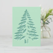 Cartes Pour Fêtes Annuelles Christmas Tree Faux Embossed Distressed Green (Debout devant)