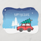 Cartes Pour Fêtes Annuelles Christmas Tree Holidays Matte 5" x 7" Card & Env. (Devant / Derrière)