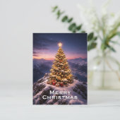 Cartes Pour Fêtes Annuelles Christmas tree on top of a mountain custom (Debout devant)