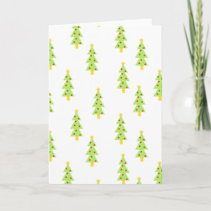 Cartes Pour Fêtes Annuelles christmas tree pattern mid century modern vintinti