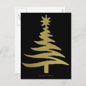 Cartes Pour Fêtes Annuelles Christmas Tree Stencil (Devant / Derrière)