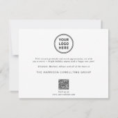 Cartes Pour Fêtes Annuelles Christmas Trees Business QR Code Logo Entreprise (Dos)