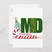 CARTES POUR FÊTES ANNUELLES CHRISTMAS UROLOGISTE - MÉDECIN - MD (Devant / Derrière)