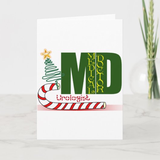 CARTES POUR FÊTES ANNUELLES CHRISTMAS UROLOGISTE - MÉDECIN - MD (Devant)