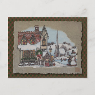 Cartes Pour Fêtes Annuelles Christmas Village