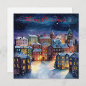 Cartes Pour Fêtes Annuelles Christmas Village (Devant / Derrière)