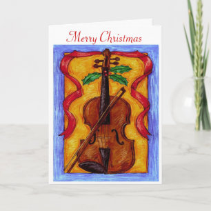 Cartes Pour Fêtes Annuelles Christmas Violin