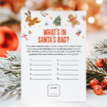 Cartes Pour Fêtes Annuelles Christmas What's in Santa's Bag Game<br><div class="desc">Guess what’s inside with our Christmas Santa Bag Printable Game! A fun and interactive guessing challenge full of surprises.

76SE C</div>