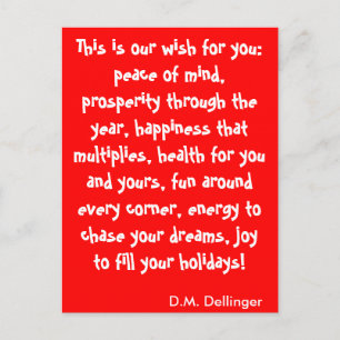 Cartes Pour Fêtes Annuelles Christmas Wish Postcard