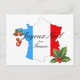 Cartes Pour Fêtes Annuelles Christmas Wishes and decorations on Map of France