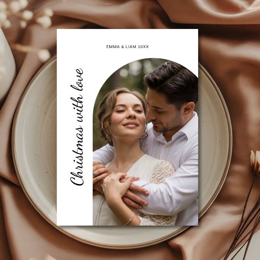 Cartes Pour Fêtes Annuelles Christmas With Love Personalized Couple Card
