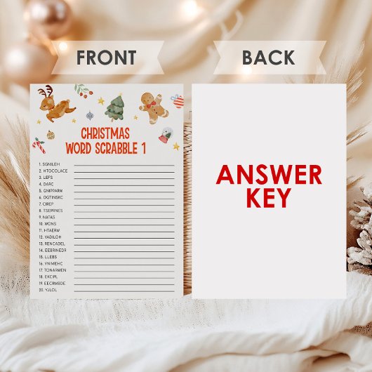 Cartes Pour Fêtes Annuelles Christmas Word Scrabble Game