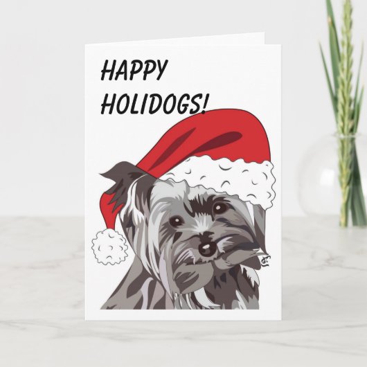 Cartes Pour Fêtes Annuelles Christmas Yorkie (Devant)