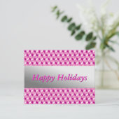 Cartes Pour Fêtes Annuelles Chrome 3-d boîtes - fuchsia rose (Debout devant)