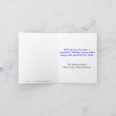 Cartes Pour Fêtes Annuelles Chrome 3-d boîtes - gris argent et bleu (Intérieur)