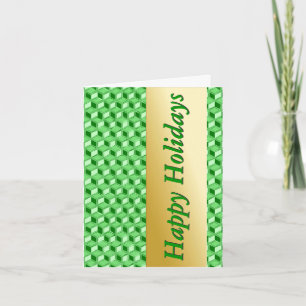 Cartes Pour Fêtes Annuelles Chrome 3-d boîtes - vert émeraude