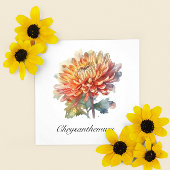 Cartes Pour Fêtes Annuelles Chrysanthème de la récolte d'or, sur mesure