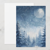 Cartes Pour Fêtes Annuelles Chuchotements de la Forêt d'Hiver (Devant / Derrière)