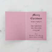 Cartes Pour Fêtes Annuelles Chut ! C'est Noël rose victorien Père Noël (Intérieur)