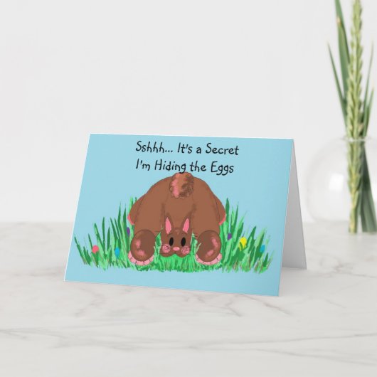 Cartes Pour Fêtes Annuelles Chut... C'est un secret que je cache ... (Devant)