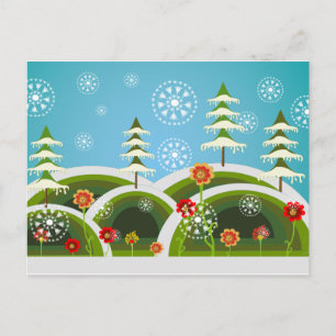 Cartes Pour Fêtes Annuelles Chutes de neige de Noël