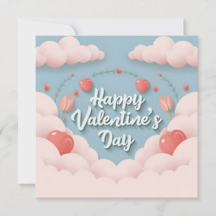 Cartes Pour Fêtes Annuelles Ciel avec le texte Bonne Saint-Valentin